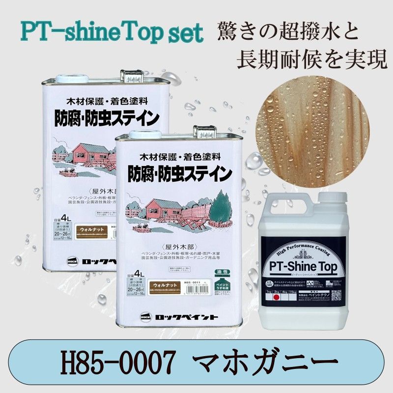 ナフタデコールマホガニーと PT-Shine Topのお得なセット4Lx2＋2kg