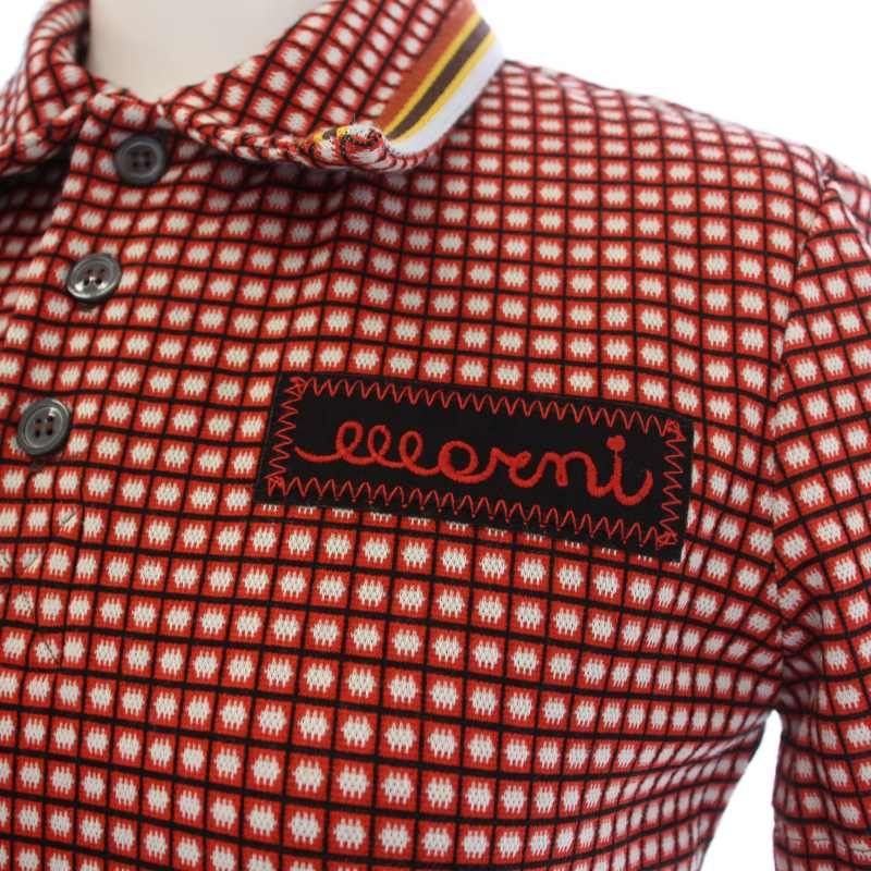 チェック柄 ロゴ刺繍