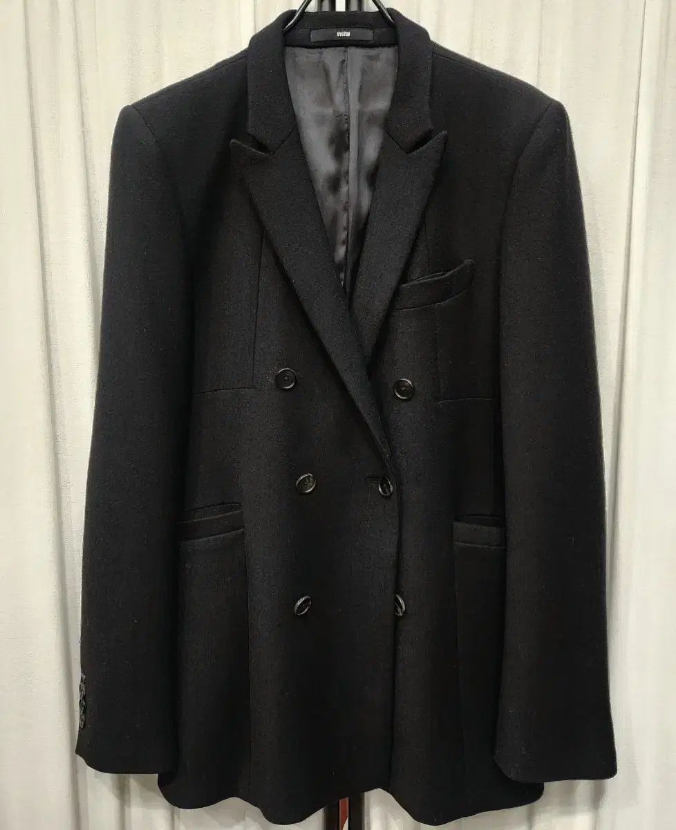 SYSTEM homme(システムオム) ウールダブル ブレスト セットアップジャケット 95