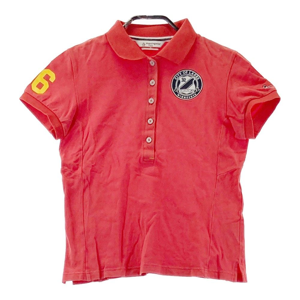 サイズ：M MUNSING WEAR マンシングウェア  半袖ポロシャツ  レッド系 [240101362763]# ゴルフウェア レディース ストスト
