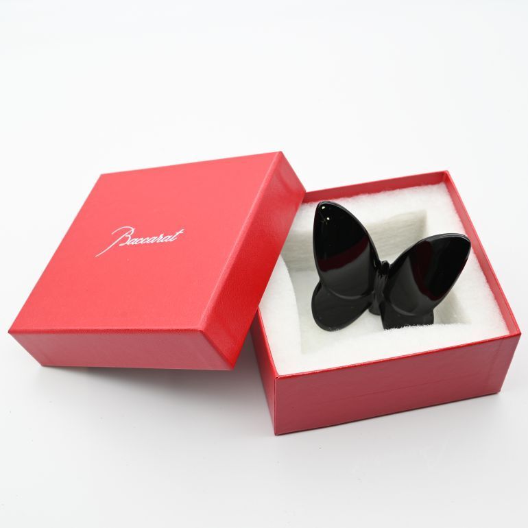 新品 バカラ クリスタルフィギュア ラッキーバタフライ パピヨン