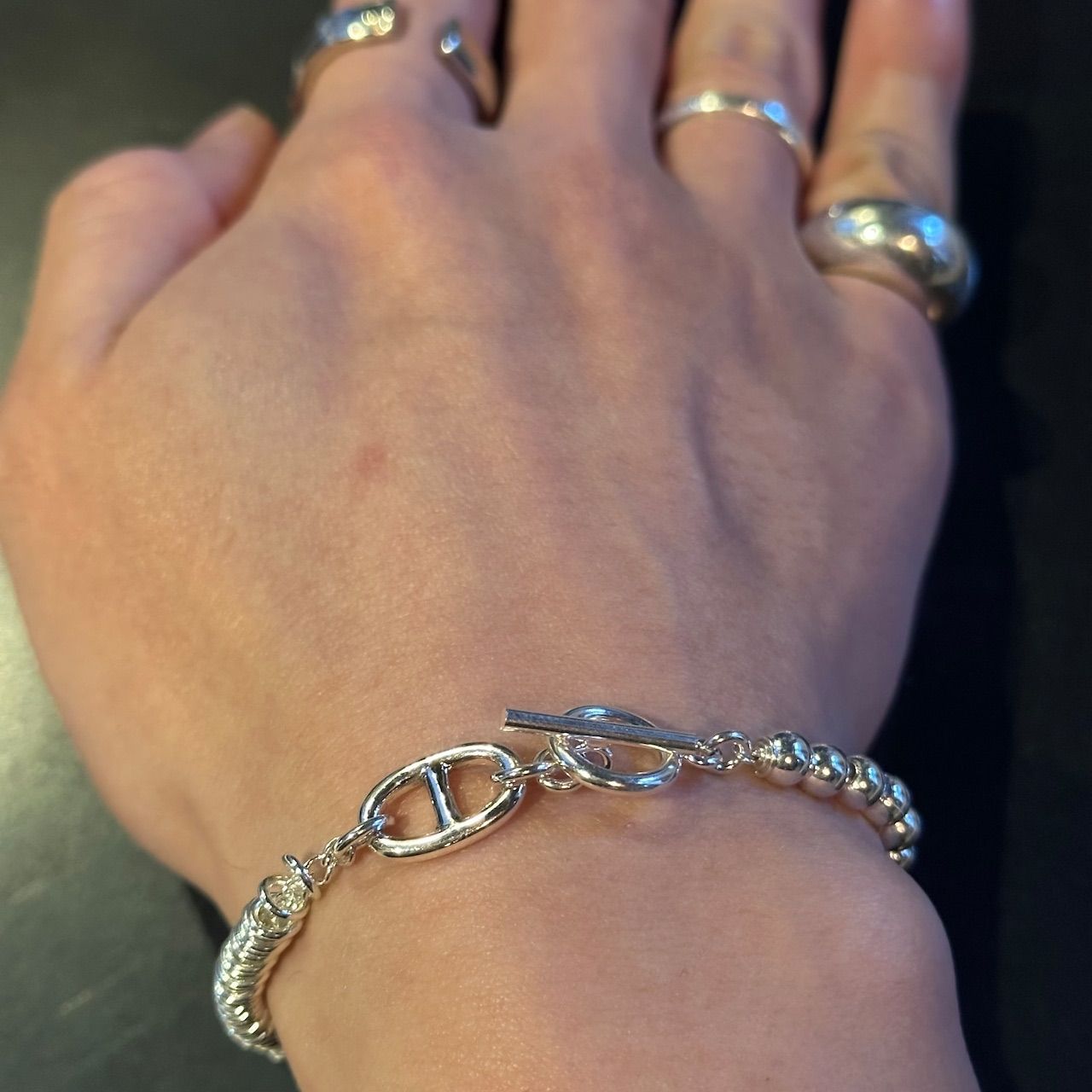 アクセサリー SILVER925 ANCHOR DOUBLE CHAIN BRACELET SILVER925 ANCHOR DOUBLE CHAIN BRACELET/シルバー/ブレスレット