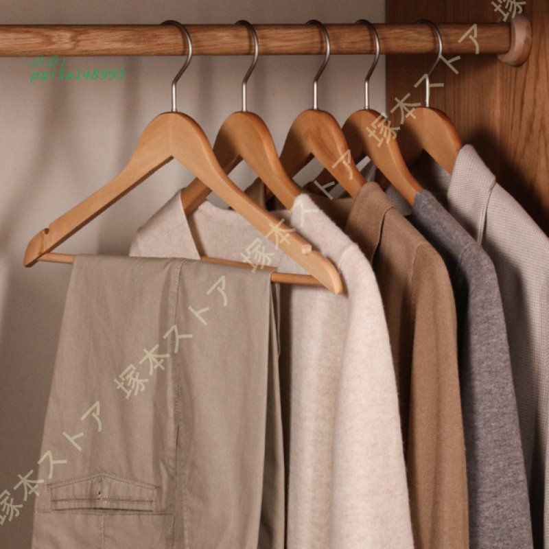 木製ハンガー 収納 30本組 ハンガー 跡がつかないハンガー 天然の美しい木目 洋服 跡つかない ずり落ち防止 木 超強い荷重 頑丈なハンガー ワードローブ用 pai5a148993 MARWIL-DEMENAGEMENTS_CH