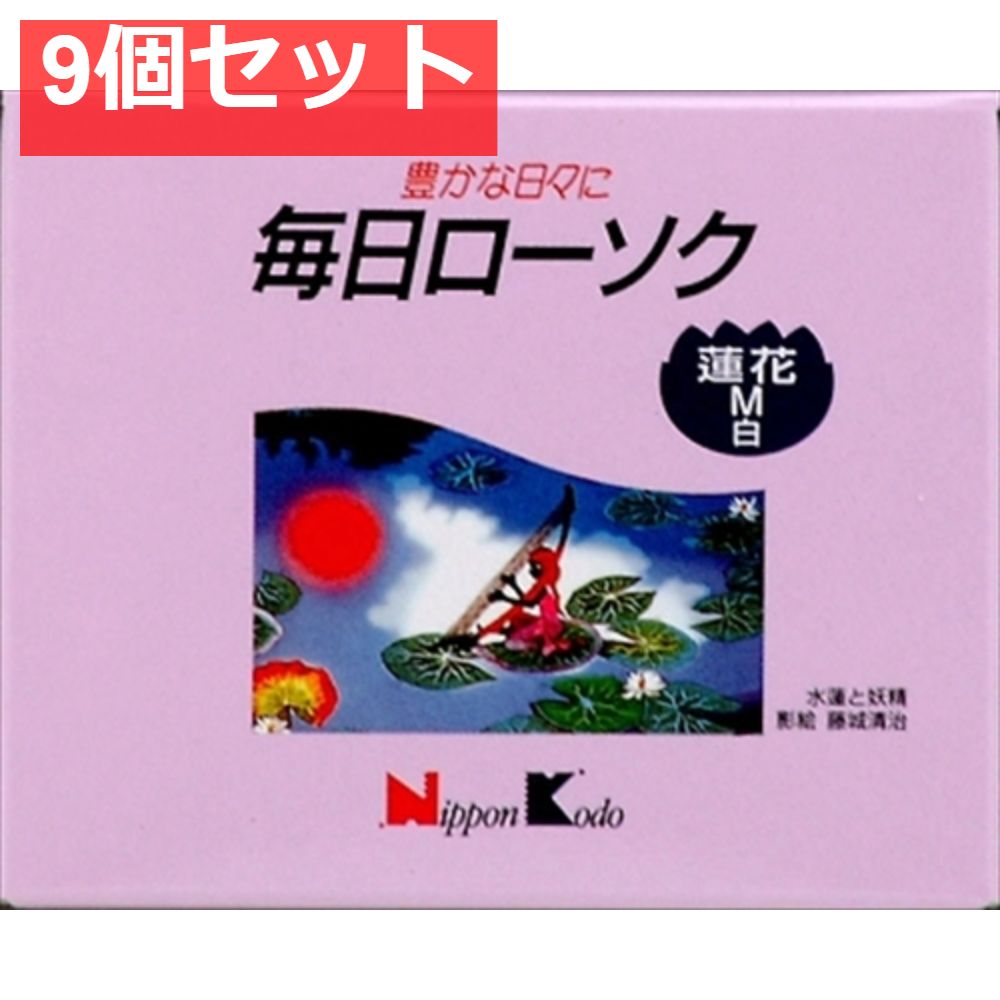 N毎日ローソク蓮花M白1箱 9個セット