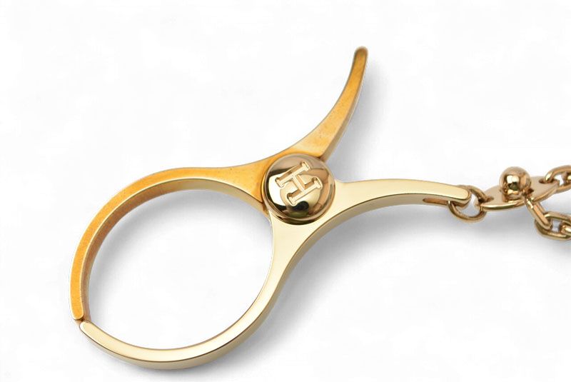 エルメス クリップ キーホルダー HERMES フィルー グローブホルダー チャーム ゴールド