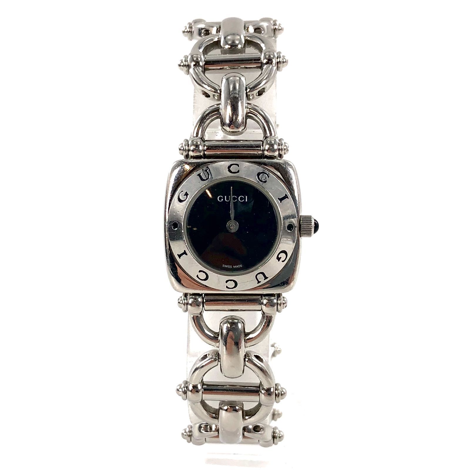 GUCCI グッチ 6400L SS/QZ ブラック文字盤 レディース腕時計【PF