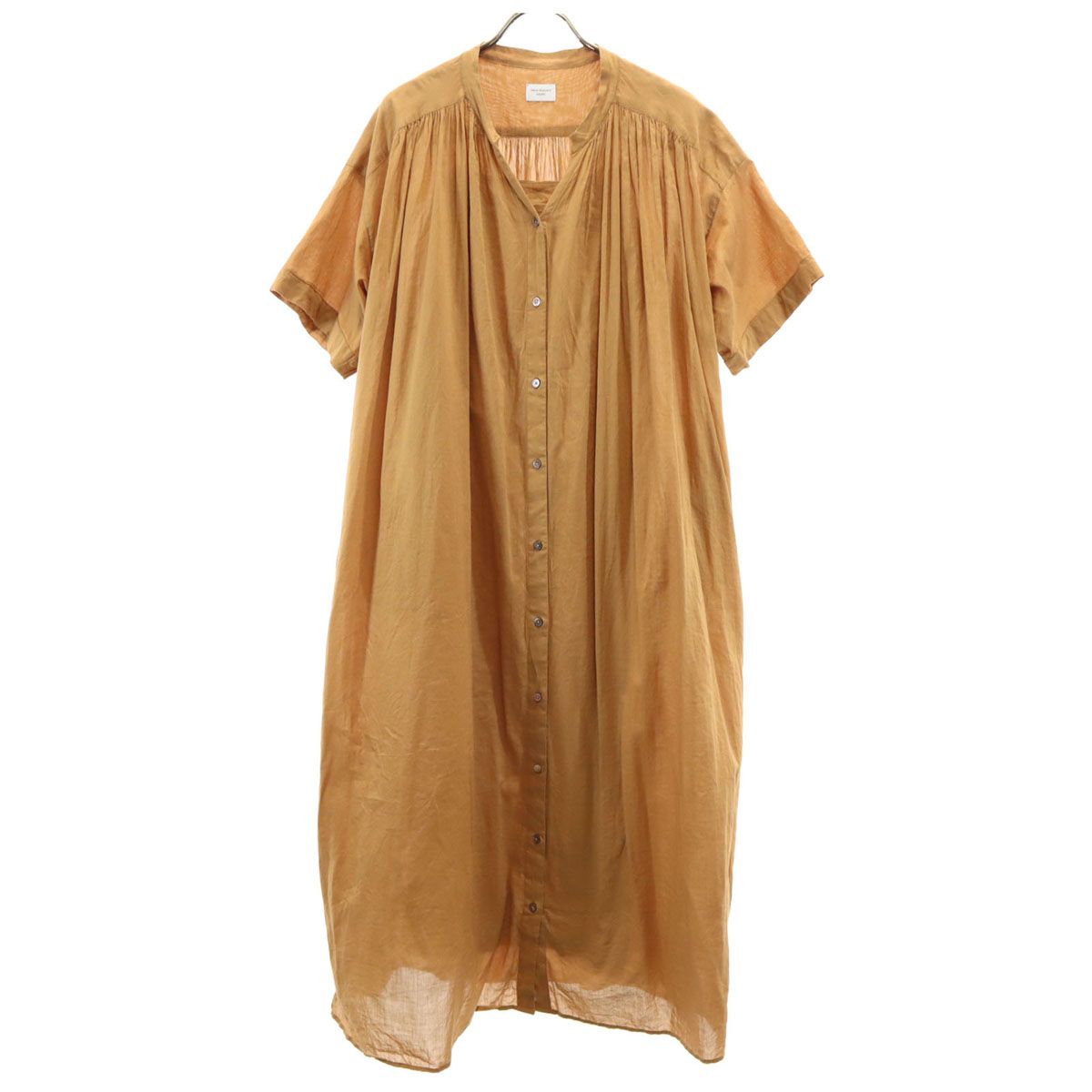 URBAN RESEARCH DOORS ブラウン 半袖 ロング ワンピース O276アーバン