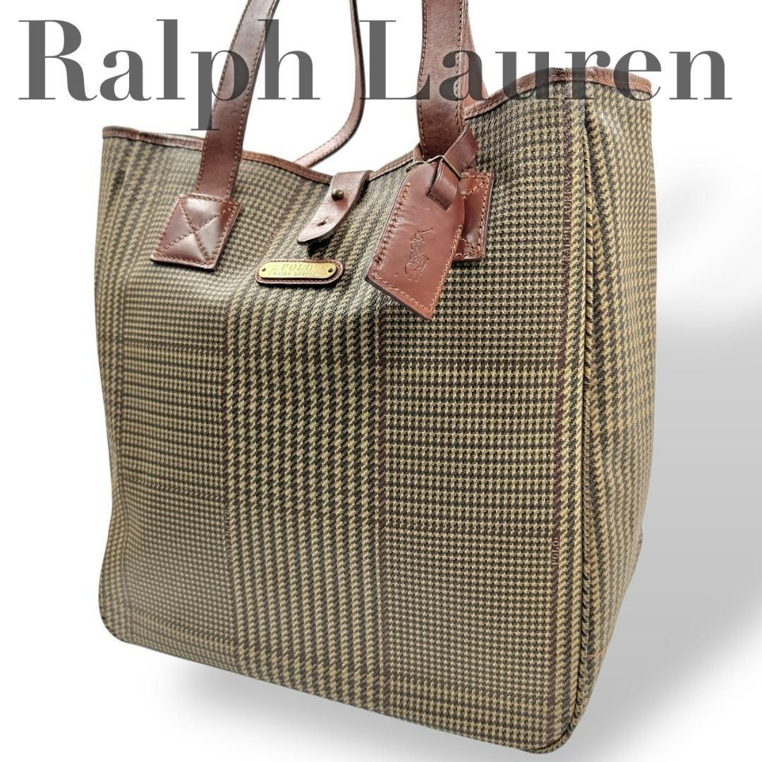 Ralph Lauren ラルフローレン☆トートバッグ 千鳥 チェック 肩掛け