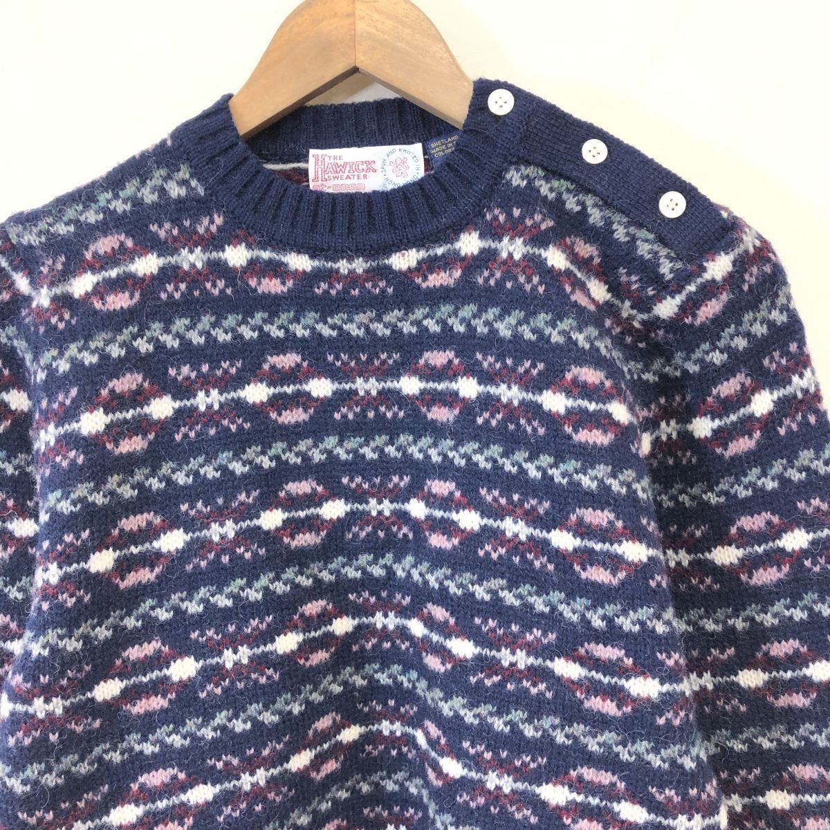 み*こ様 1921 90s ヴィンテージ フェンディ mare ズッカ柄ニット N1690-F-N◇ THE HAWICK SWEATER ニット セーター トップス