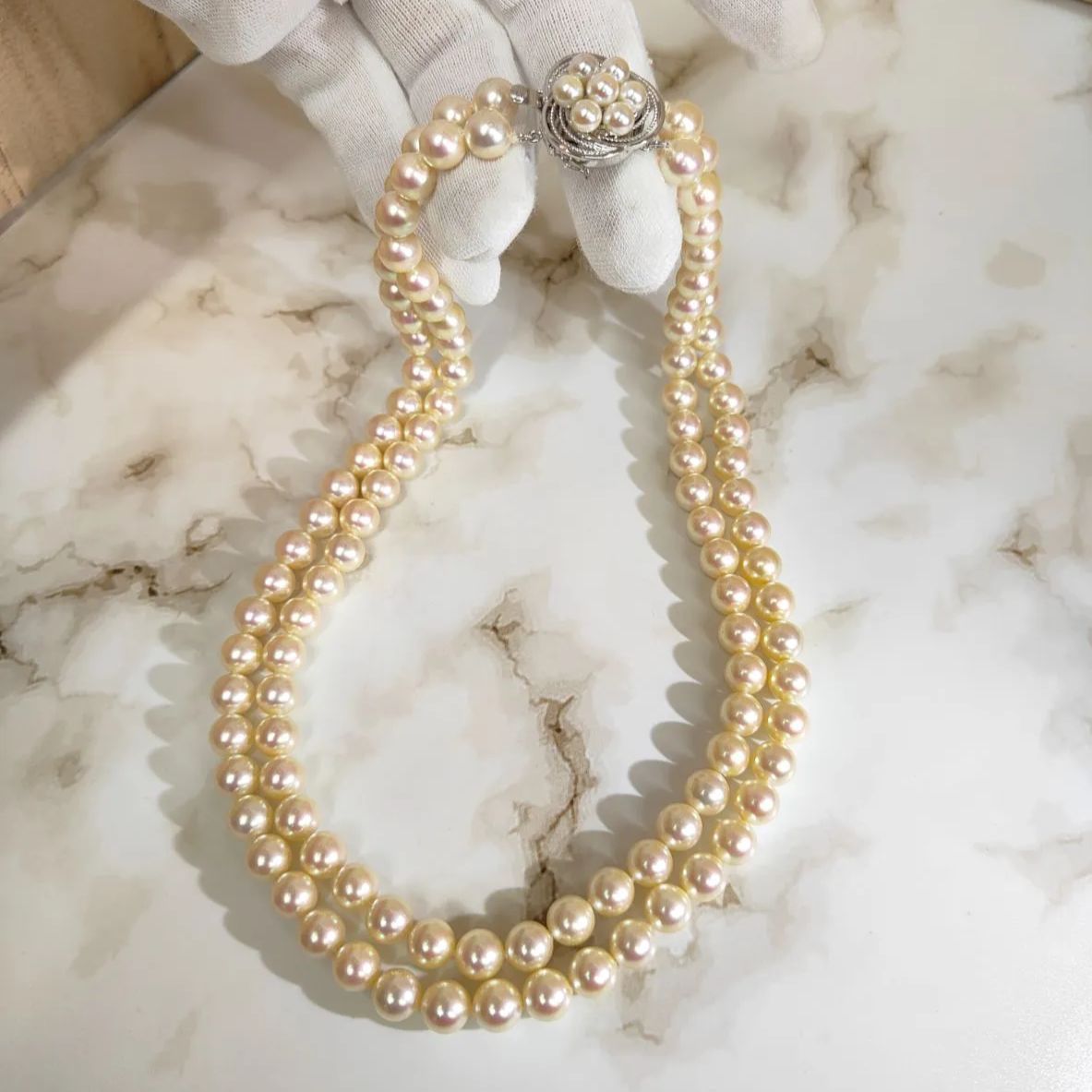 ヴィンテージ 希少 極美品】三越百貨店 Wink Pearl (TOKYO HARAJUKU) 2連 パール ネックレス 2連 パール ブレスレット  （SNA）1240920013003BK - メルカリ