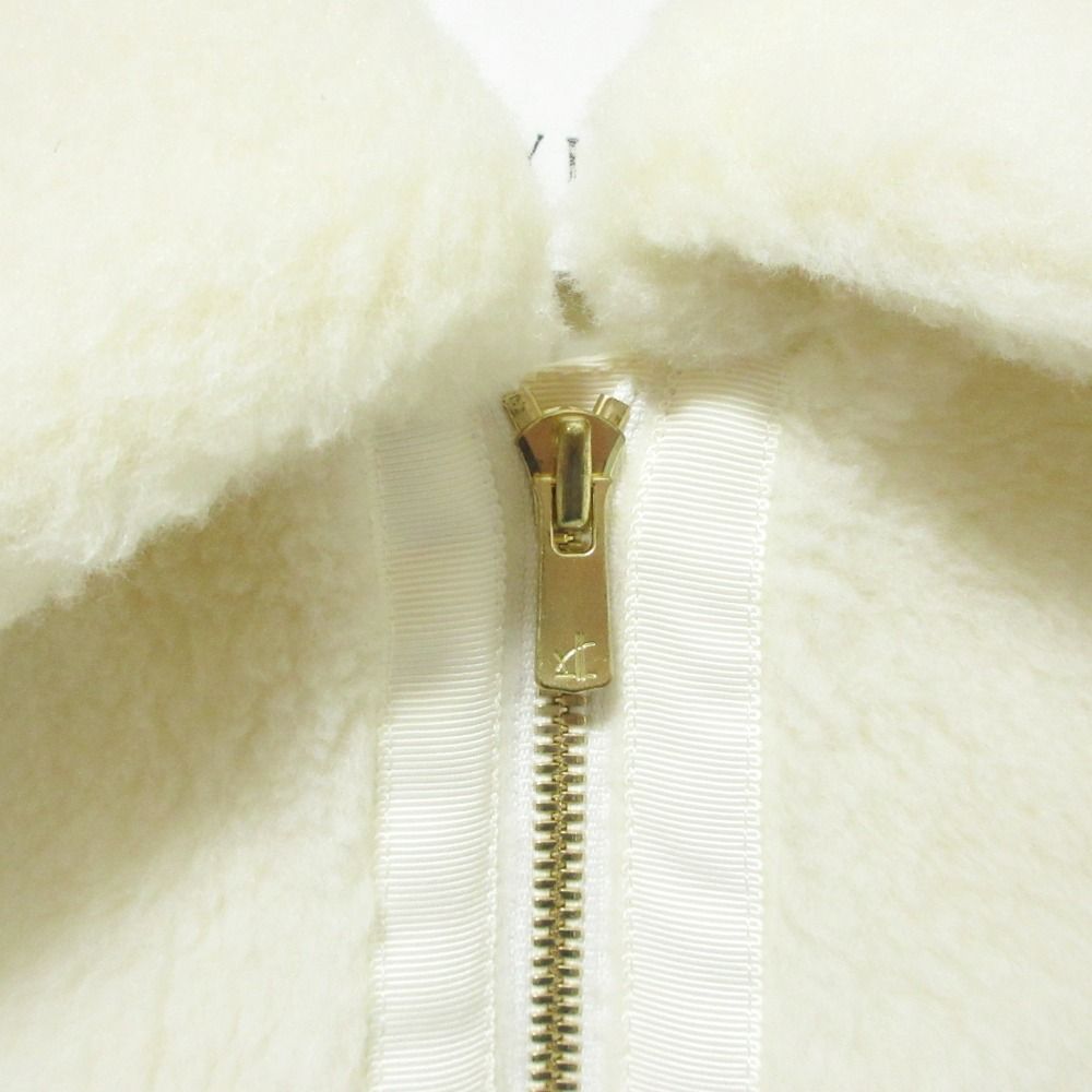 ANAYI - 美品 22AW ANAYI アナイ シルクブレンド ボアジップブルゾン ジャケット 34 オフホワイト レディース 古着 中古 USED 美品 22AW ANAYI アナイ シルクブレンド ボアジップブルゾン