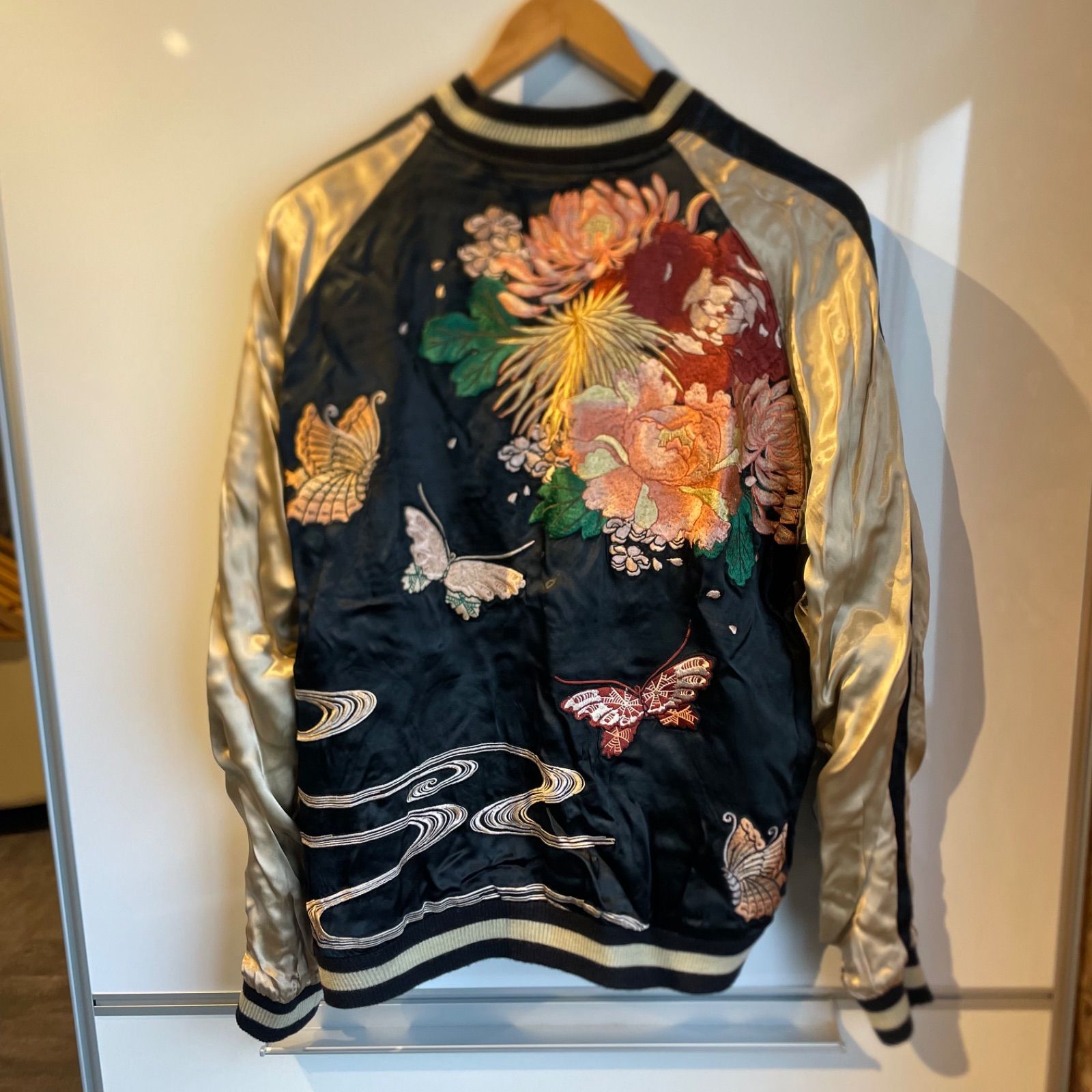 美品⭐️百花繚乱　スカジャン　リバーシブル　Lサイズ 百花繚乱⭐️スカジャン リバーシブル 鯉 紅葉 S - メルカリ