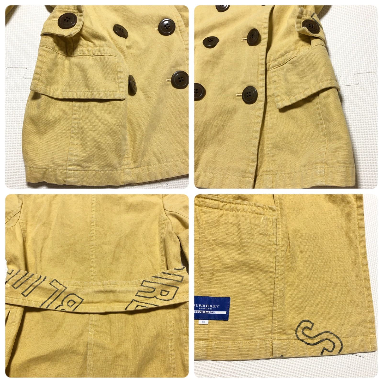 □美品□BURBERRY BLUE LABEL バーバリーブルーレーベル リネン