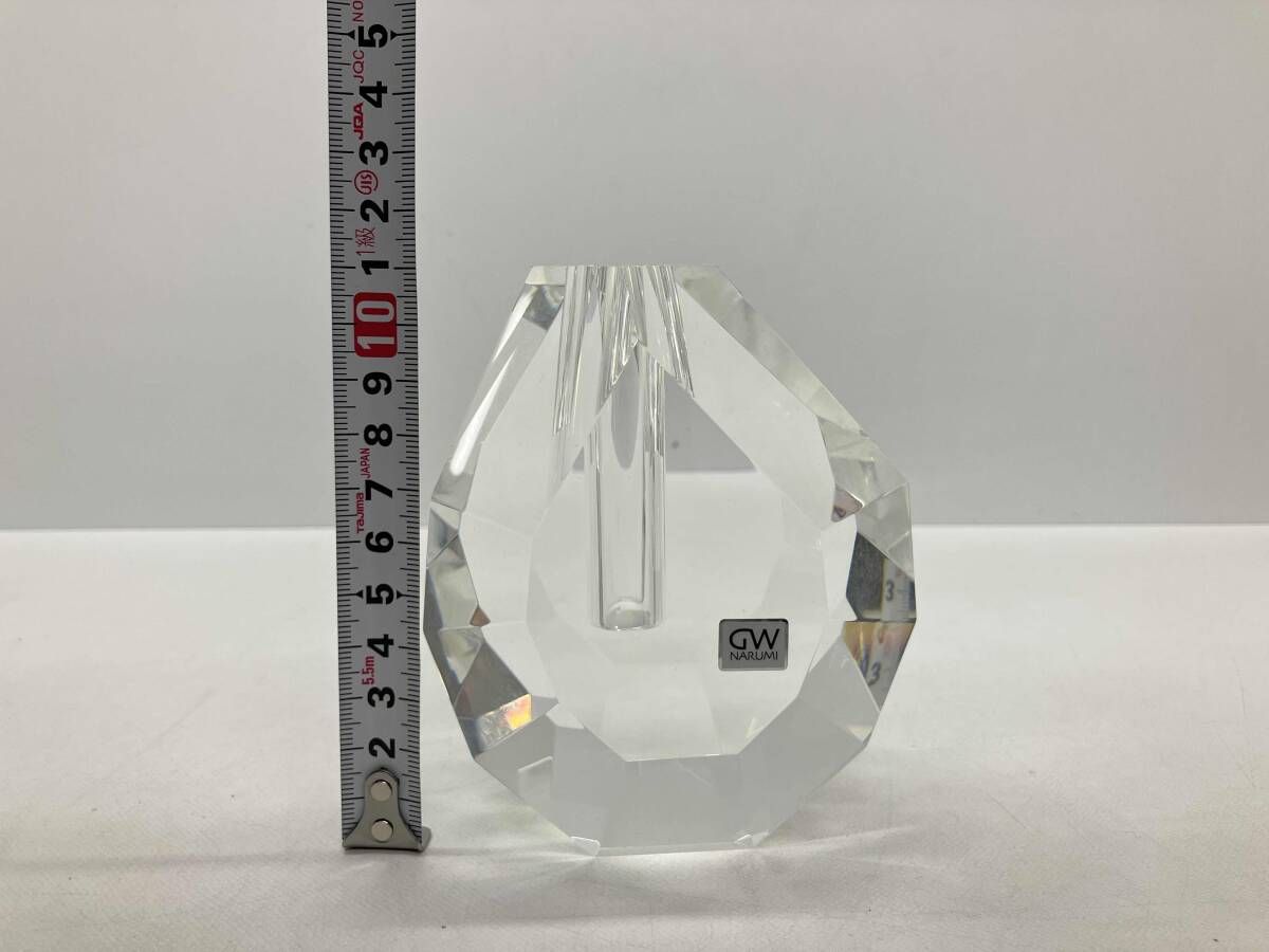 NARUMI GLASS WORKS 一輪挿し (M) ティアドロップ 花瓶 ナルミ 箱あり 