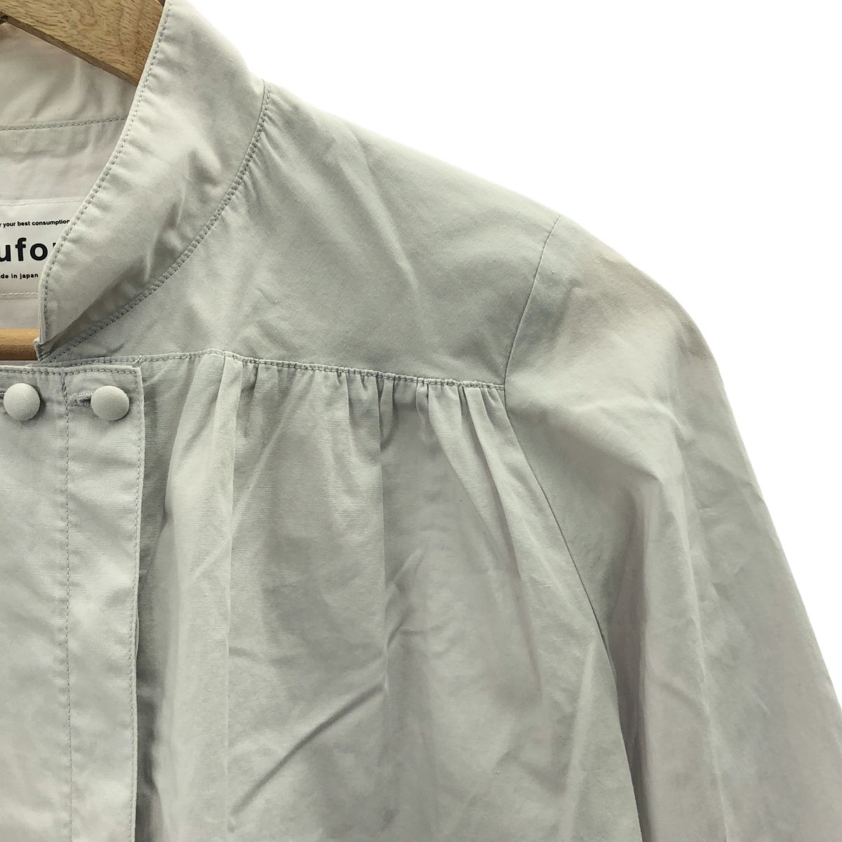 foufou ザミュージアム　ユニフォームシャツ　ライトグレー　日本製 ≪通常販売≫” the museum ” uniform shirts（ザミュージアム