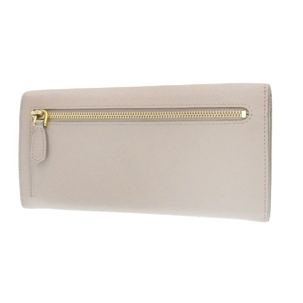 本物保証】 箱・保付 プラダ PRADA ホック付長財布 1MH132 ロゴ 財布