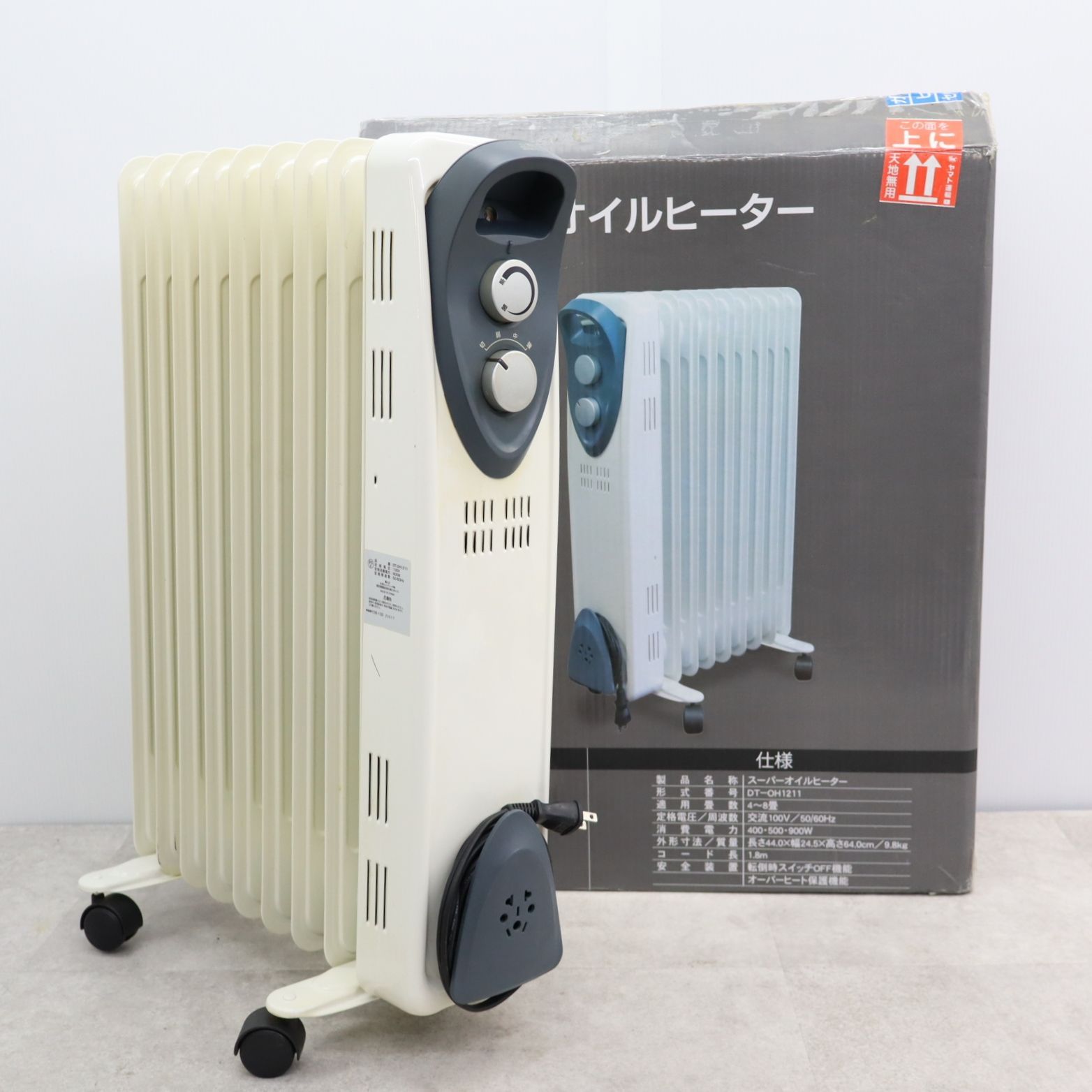 中古品】大栄トレーディング 8枚 スーパーオイルヒーター DT-OH1211