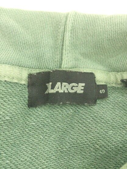 XLARGE カジュアル ロゴ プリント 長袖 プルオーバー パーカー サイズS グリーン ブラック レッド系 メンズ P 【1308040017132】