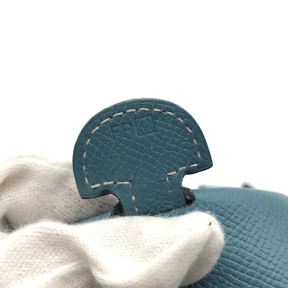 良品 HERMES エルメス エヴリン3 PM エプソン ブルージーン ショルダー バッグ P 金具 シカクM刻印 k738 HERMES - 良品 HERMES エルメス エヴリン3 PM エプソン ブルージーン