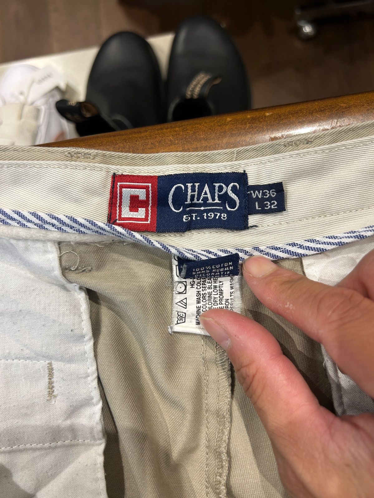 CHAPS チャップス ツータックチノ メンズパンツ チノパン 綿パンツ 