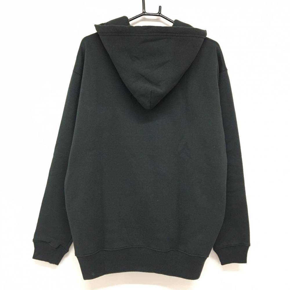 超 ラッセルノ パーカー 黒×グレー ビッグプリント ルチャ 裏起毛 トレーナー メンズ 6 XL ゴルフウェア RUSSELUNO