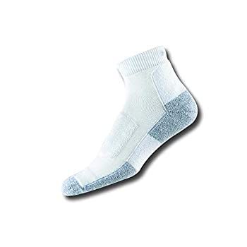 Thorlo 女性用薄手パッド付きウォーキングアンクルソックス US サイズ Small|9 Ladies 4-6 ホワイト