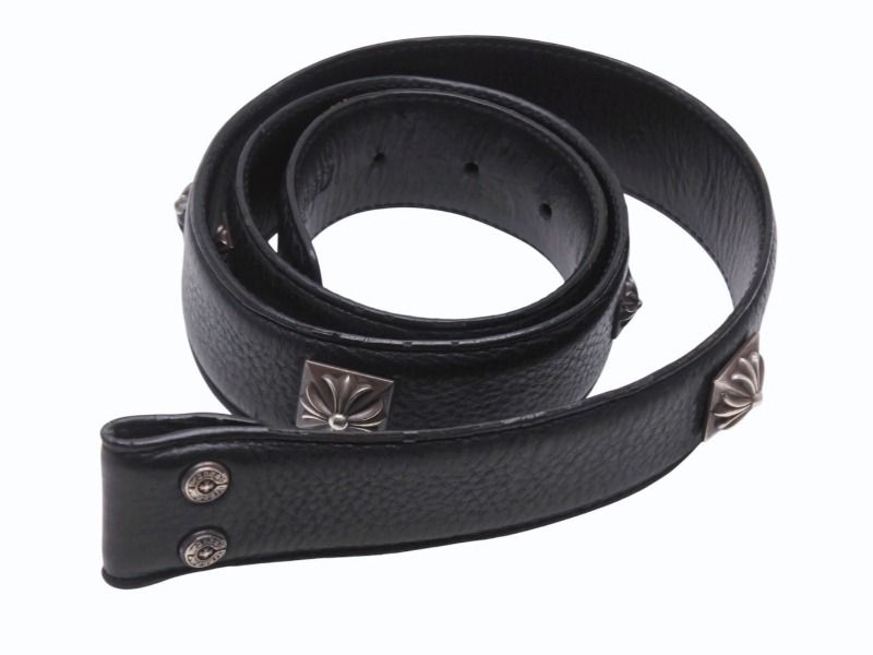 Chrome Hearts ブラックレザー ベルト サイズ32 CHROME HEARTS クロムハーツ/ブラックレザー 1.5 ベルト