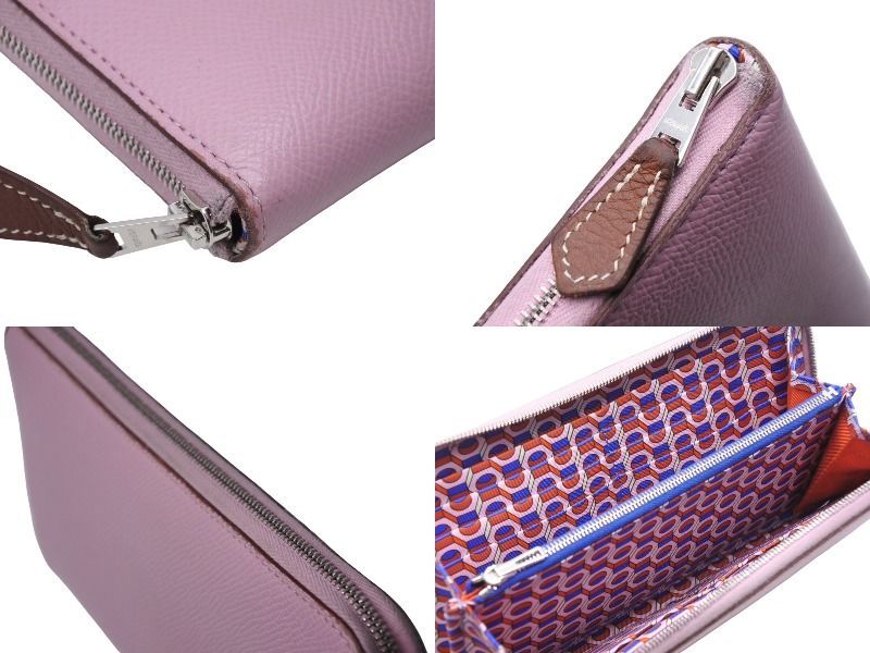 HERMES エルメス アザップロング シルクイン X刻印 モーヴシルベストル