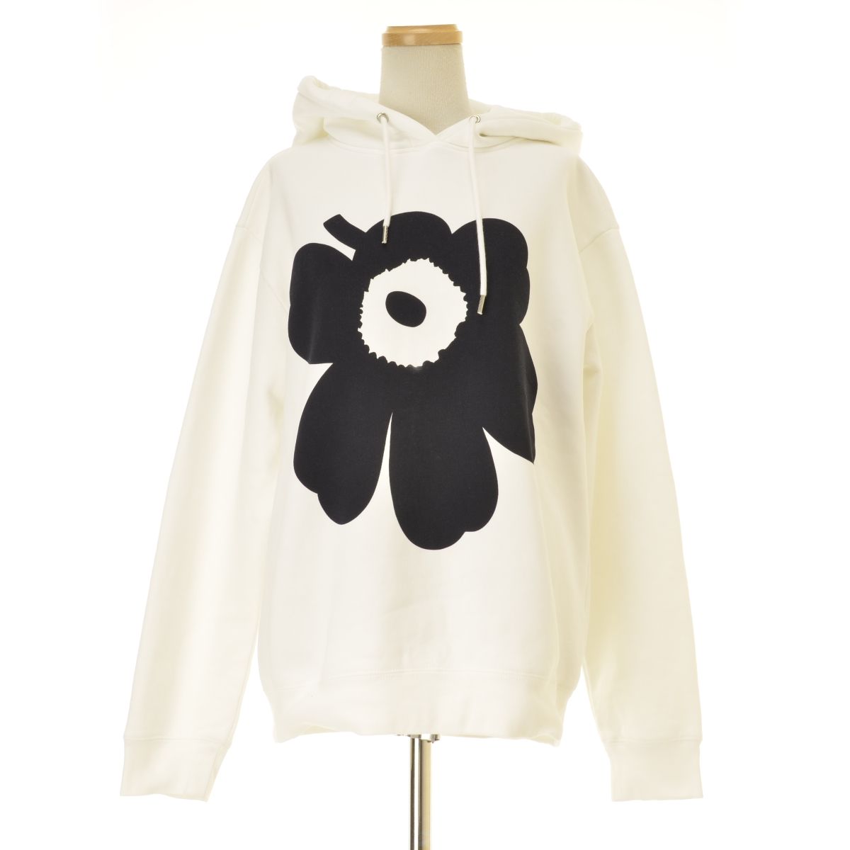 marimekko UNIKKO / RUNOJA 裏起毛パーカー マリメッコパーカー Runoja Unikko 裏起毛 ブラック S