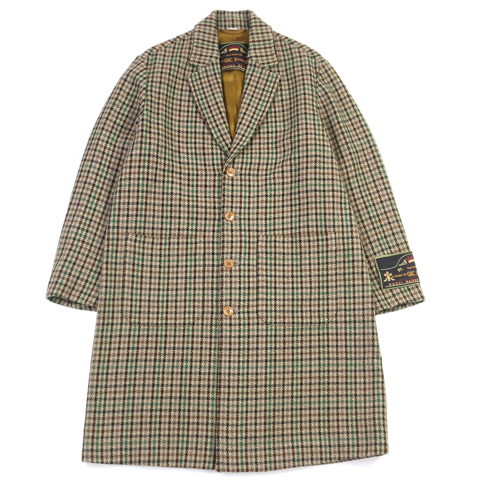 美品○GUCCI グッチ 595447 ハウンドトゥース ウールブレンド