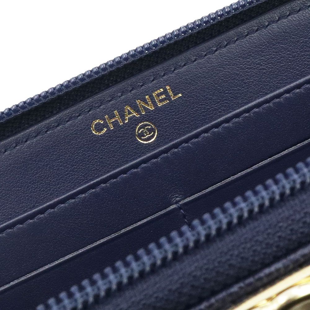 美品　CHANEL ボーイシャネル　キャビアスキン　シェブロン　Vステッチ　財布 CHANEL （新品・未使用品）シャネル Vステッチ シェブロン