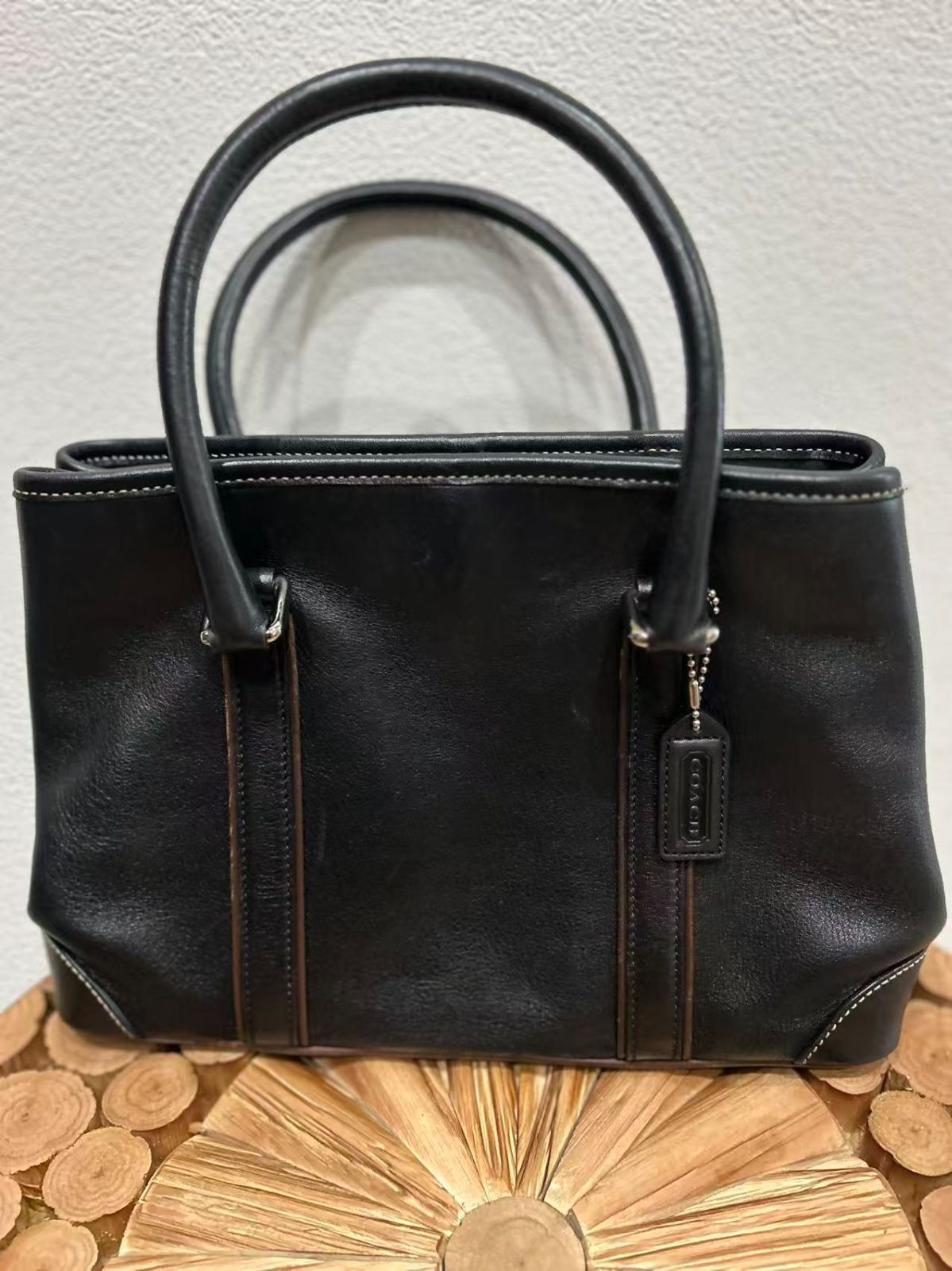 中古美品正規品 コーチ オールドコーチ 上質 7585 レザー トート