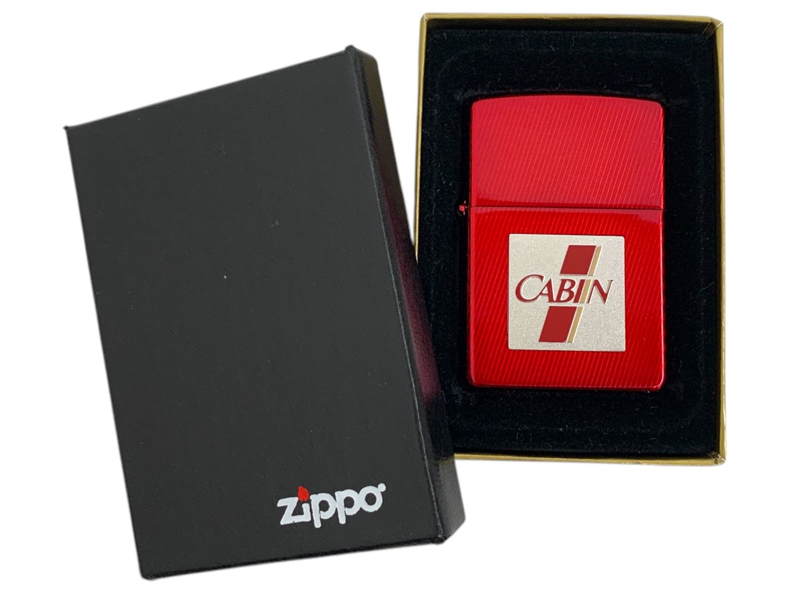 zippo ジッポー CABIN キャビン 2001年製 アメリカ製 オイルライター レッド ホワイト 雑貨|004
