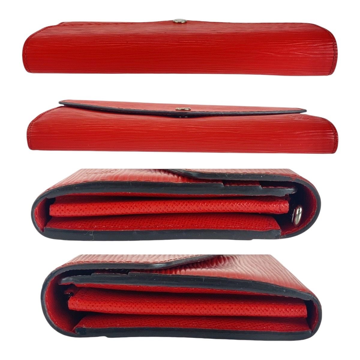 美品 LOUIS VUITTON ルイヴィトン エピ ポルトフォイユ サラ コクリコ  