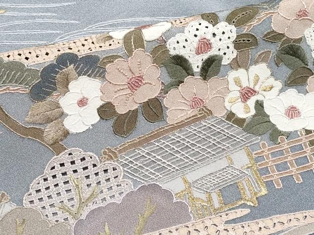 平和屋本店□極上 中国三大刺繍 スワトウ相良刺繍 総刺繍 訪問着 水辺