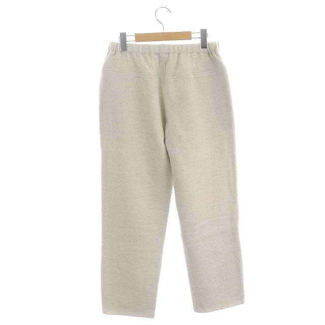 エヴァムエヴァ evam eva press wool pants パンツ ウール イージー ワイドテーパード 1 アイボリー