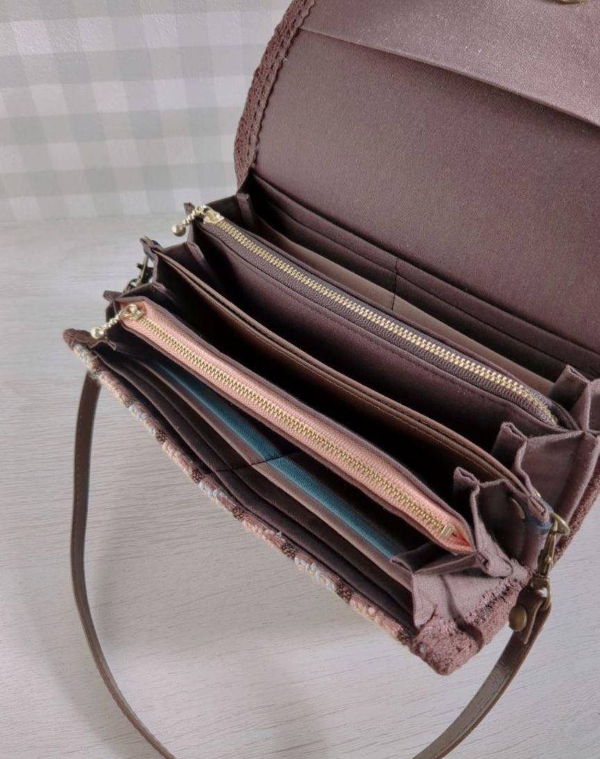 1点限定SALE♡LINTON社製ツイードお財布バック(ブラックmix) 1点限定SALE・LINTON社製ツイードお財布バッグ(ニュアンスカラー)