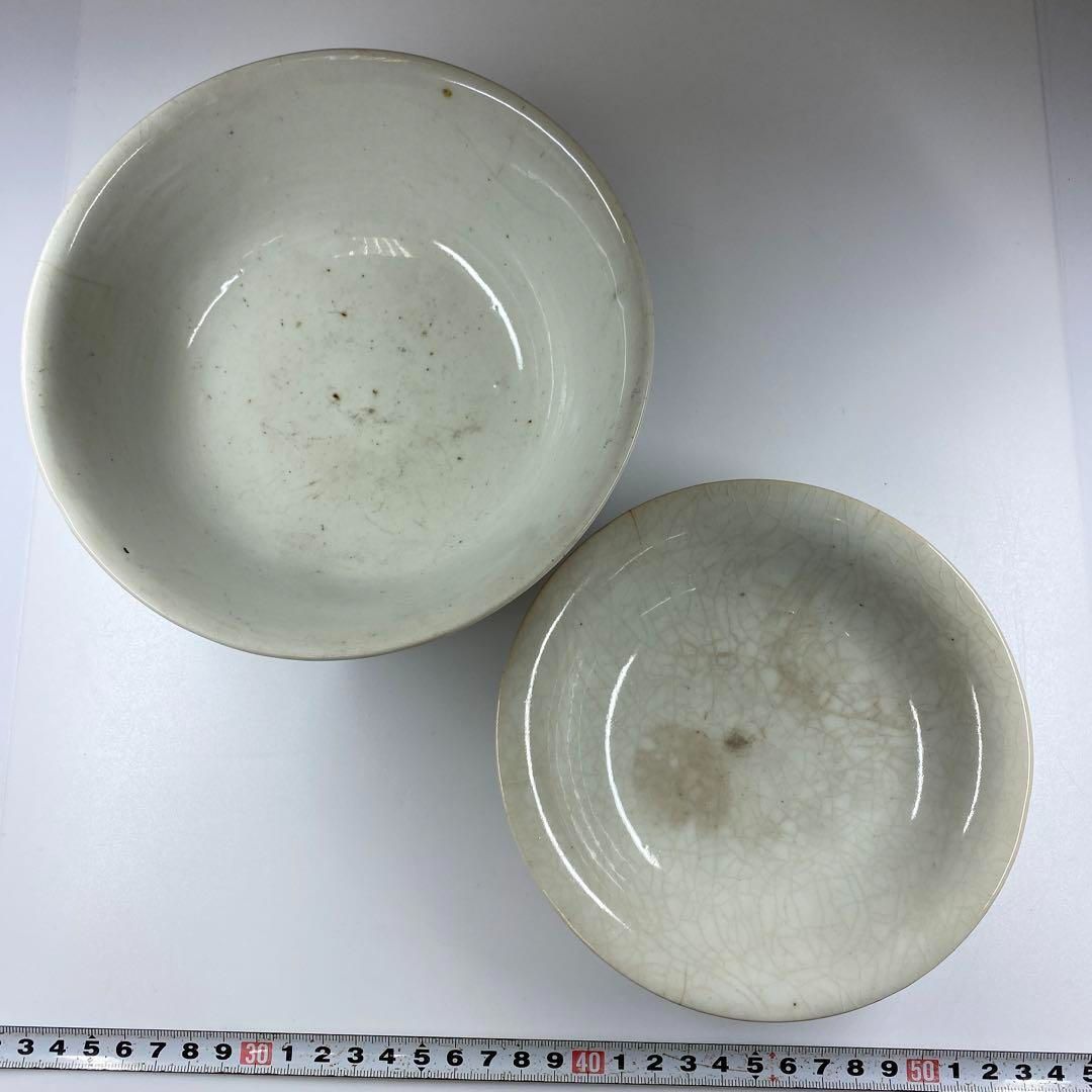 江戸後期 南紀男山呉州青絵蓋付鉢 身約17.5㎝ 本Y6-1106タサオ