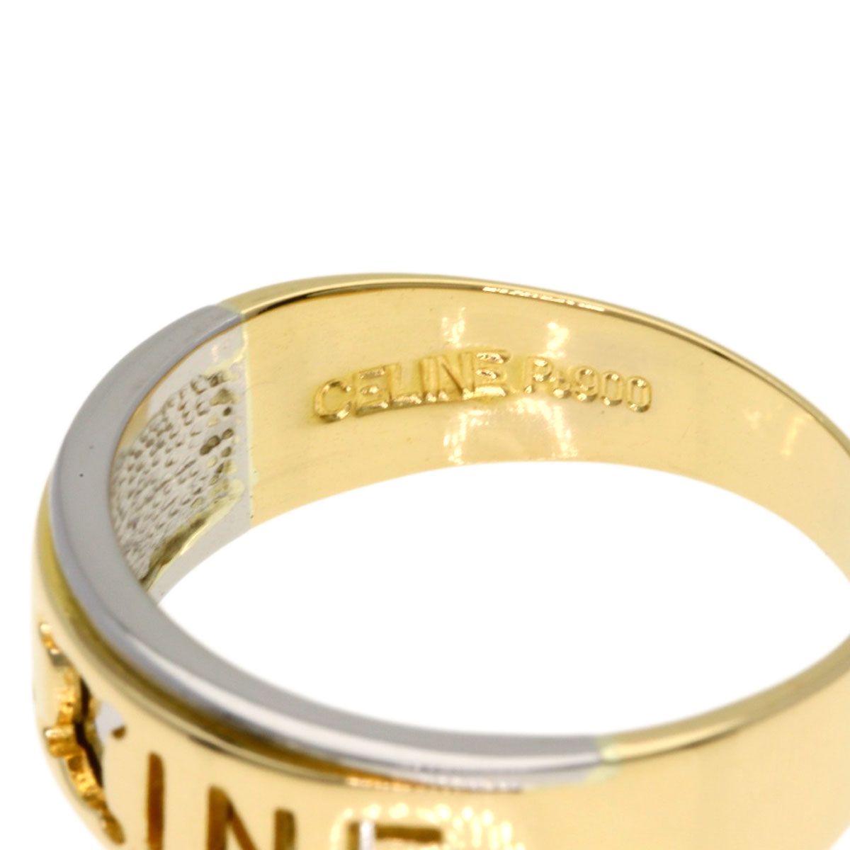 CELINE セリーヌ マカダム リング 指輪 PT900 K18YG レディース FORTGASGNV_COM_BR