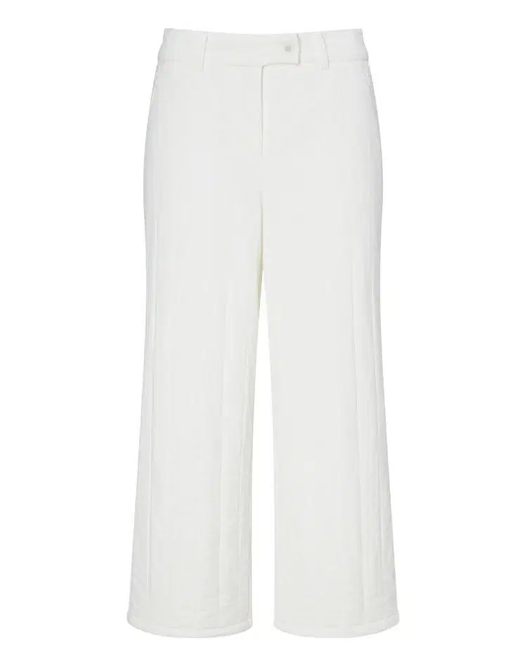 ダックスゴルフ レディース ワイドフィット キルティング パンツ アイボリー 67