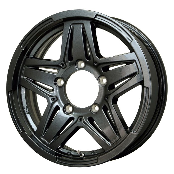 ホイール4本セット MAD CROSS JB-01 ガンメタ 16インチ 6J 0 5H-139.7