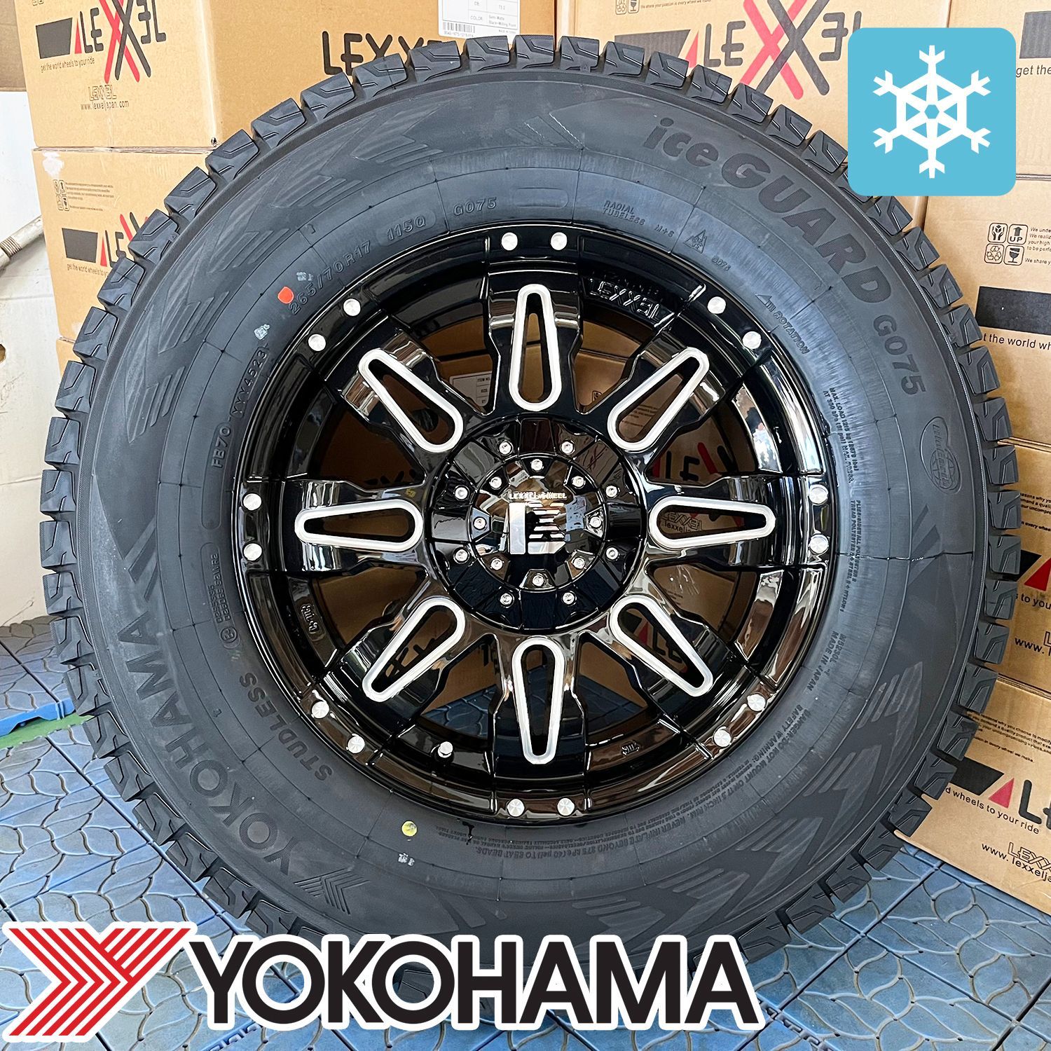 スタッドレスタイヤ、ホイール4本セット ヨコハマ アイスガード SUV