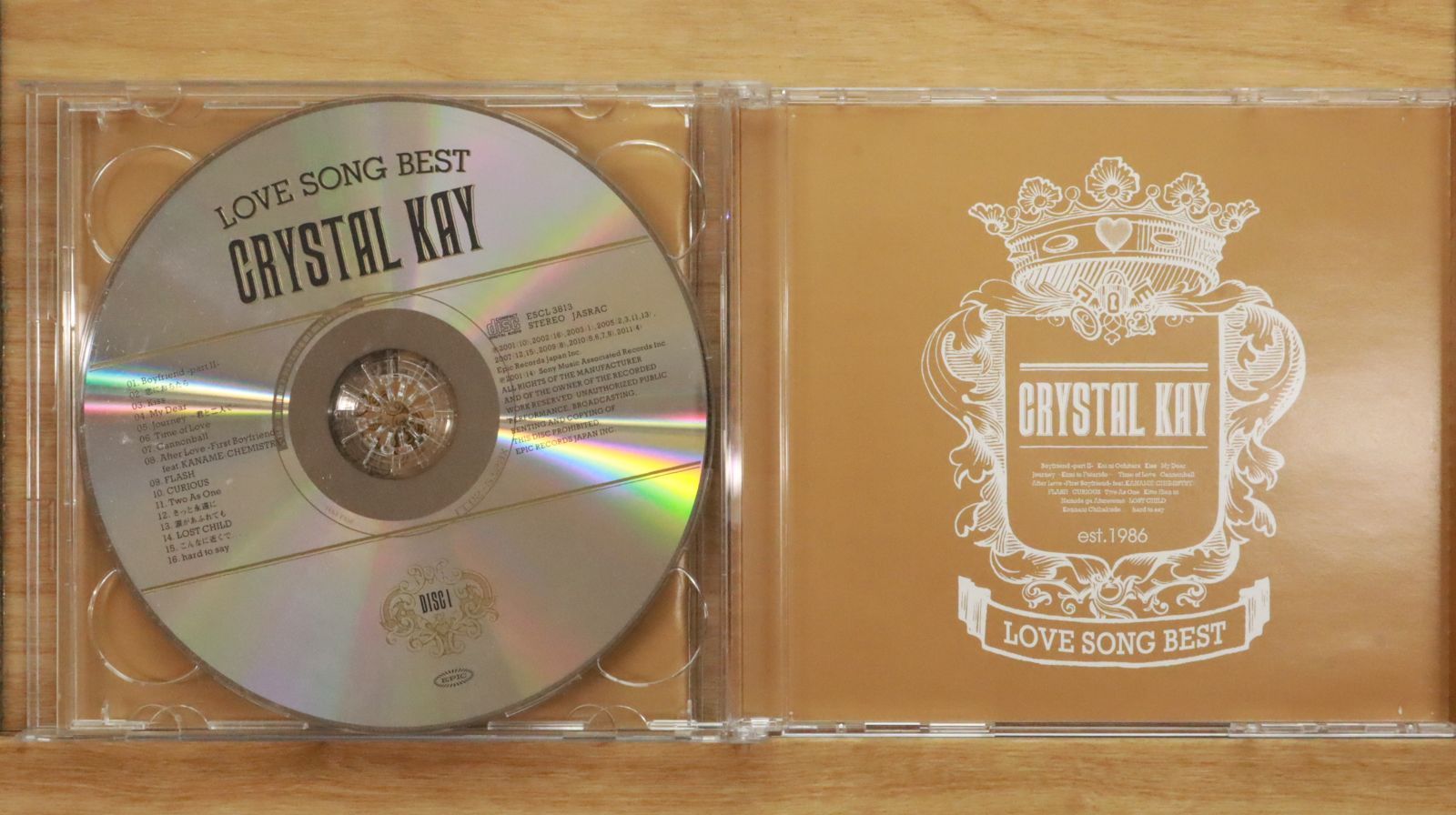 国内盤CD☆クリスタル・ケイ/Crystal Kay□ LOVE SONG BEST(初回