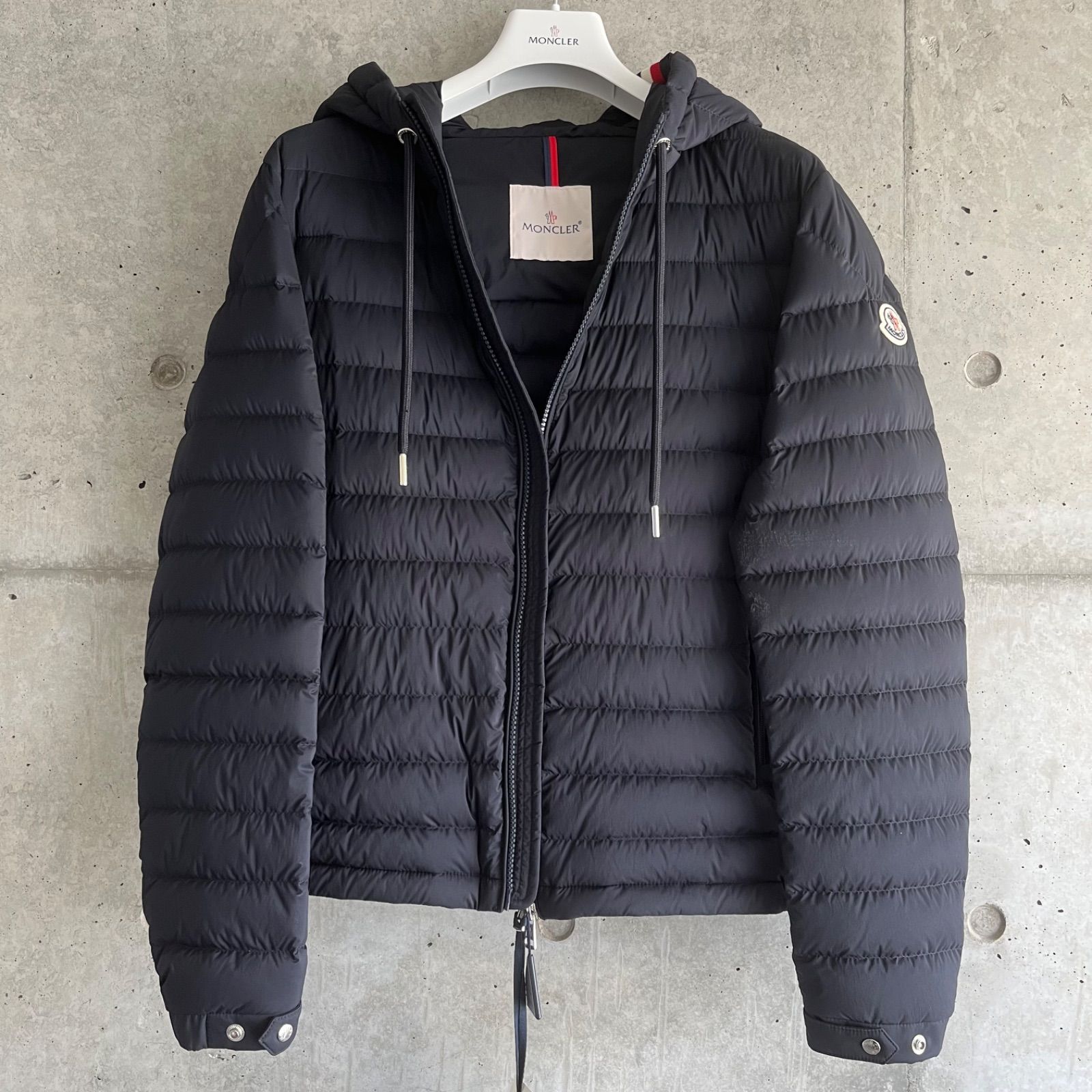 素材ダウンフェザーMONCLER★モンクレール★IREX★ネイビー★サイズ1★ショートダウン