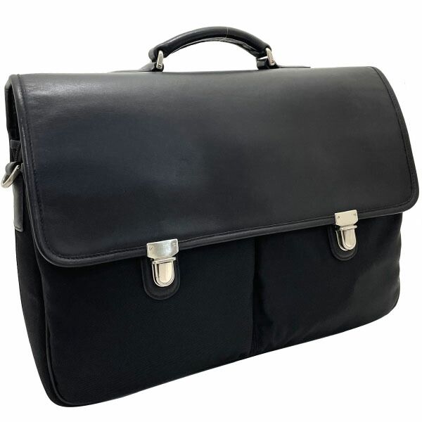 コーチ ブリーフケース ナイロン レザー 革 ブラック 黒 5113 COACH ビジネスバッグ ハンドバッグ 書類バッグ お仕事バッグ 手提げ バック カバン 鞄 メンズ 男性 紳士 通勤 通学