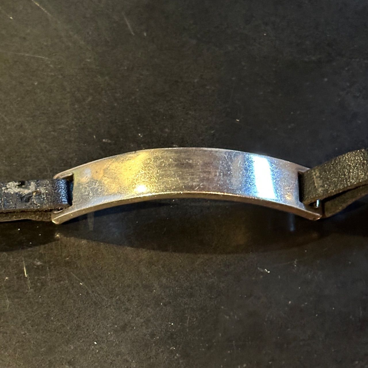 SILVER925 PLATE MANTEL BRACELET/ブレスレット SILVER925 LEATHER PLATE MANTEL BRACELET - メルカリ