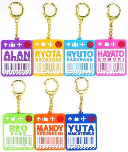 中古】キーホルダー 全7種セット ラバーネームキーホルダー 