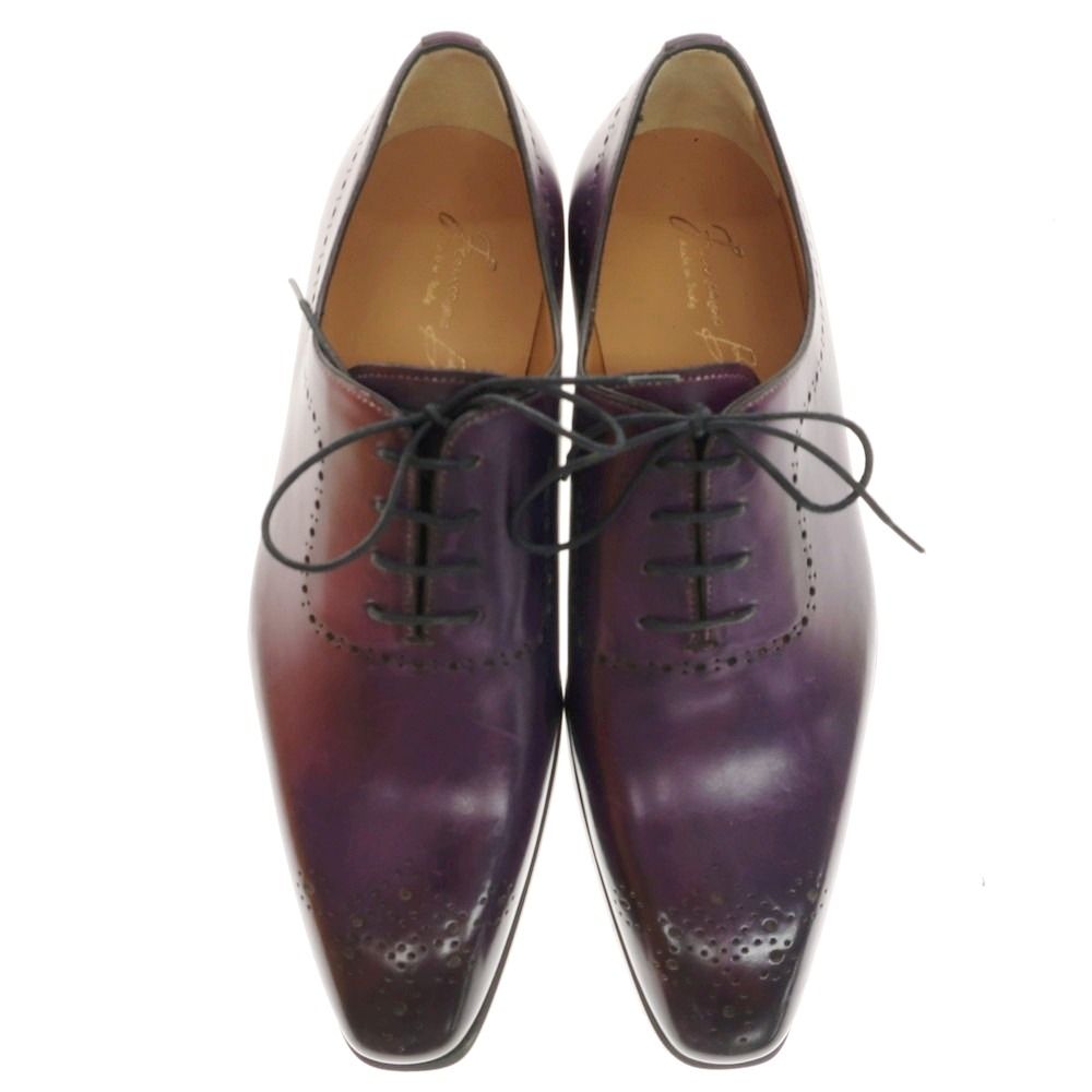 フランチェスコ ベニーニョ BENIGNO ホールカット ドレスシューズ パープル サイズ6 メンズ