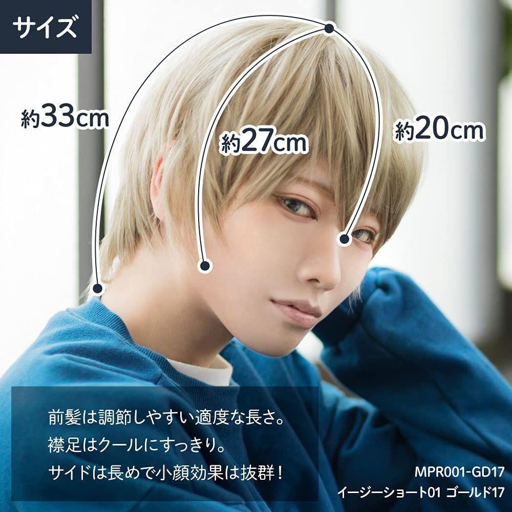 在庫 耐熱 自然 短髪 男女兼用 ショート 男装 ウィッグ ウィッグネット付き フルウィッグ メンズ 黒髪 クラッセ ブラック06 イージーショート01 CLASSE