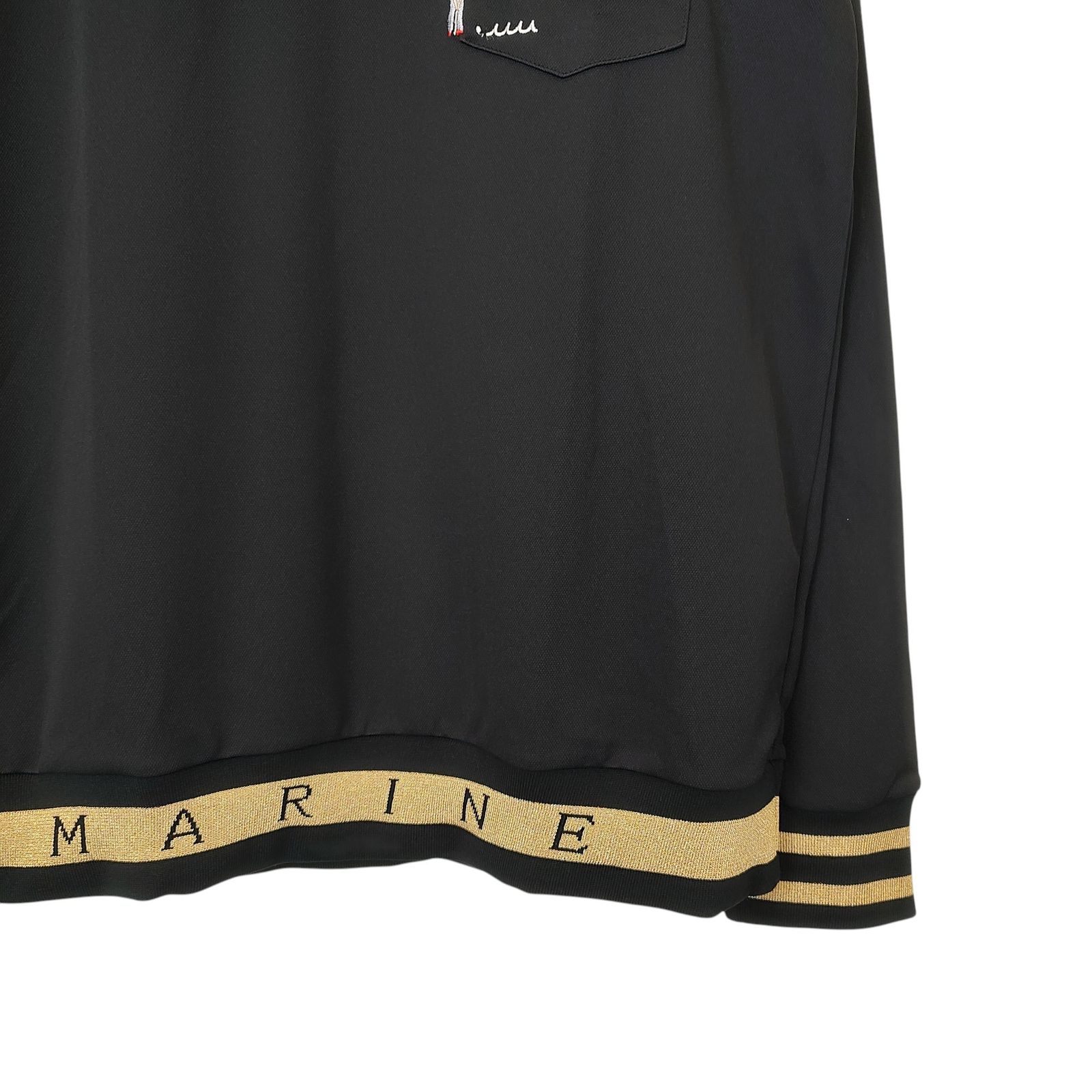 muta MARINE ムータ マリン ヘムリブ モックネック長袖 Tシャツ